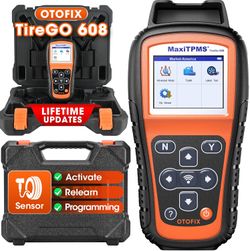 TPMS Relearn Tool, TPMS Reset Tool Activate All Sensors, Program MX-Sensors 1-16, Stationary Automatic On-Tool Relearn Guide, Key Fob Test, Lifetime F