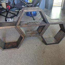 Set of Hexagon Shelves