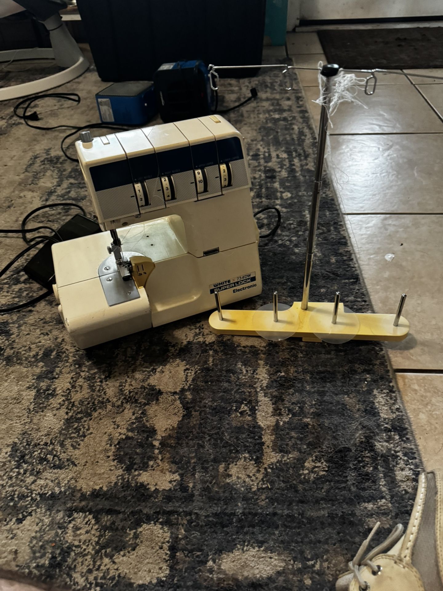 White Brand 734D Serger Used Sewing Machine
