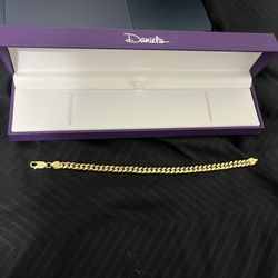 Gold plated 925 italy sterling silver bracelet cuban link