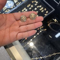 14K fat Nugget Earrings