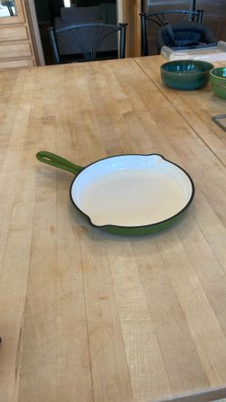 Vintage Green Porcelain Cast iron Unmarked 