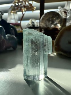 Natural Aquamarine Crystal 7g 🧊Double Growth Formation, Ice Blue