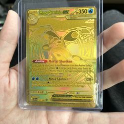 Mega greninja EX Gold Pokemon Card
