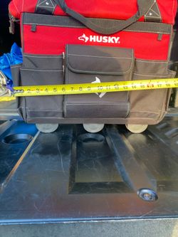 Husky 18 in pocket rolling tool bag