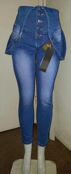 Colombian High wasted overall pants....