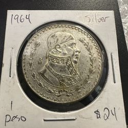 1964 Silver Peso 