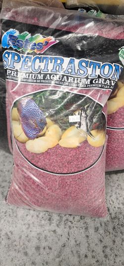Aquarium gravel, red, 3 bags, 15 lbs each