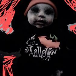 Hand Painted Halloween Baby 