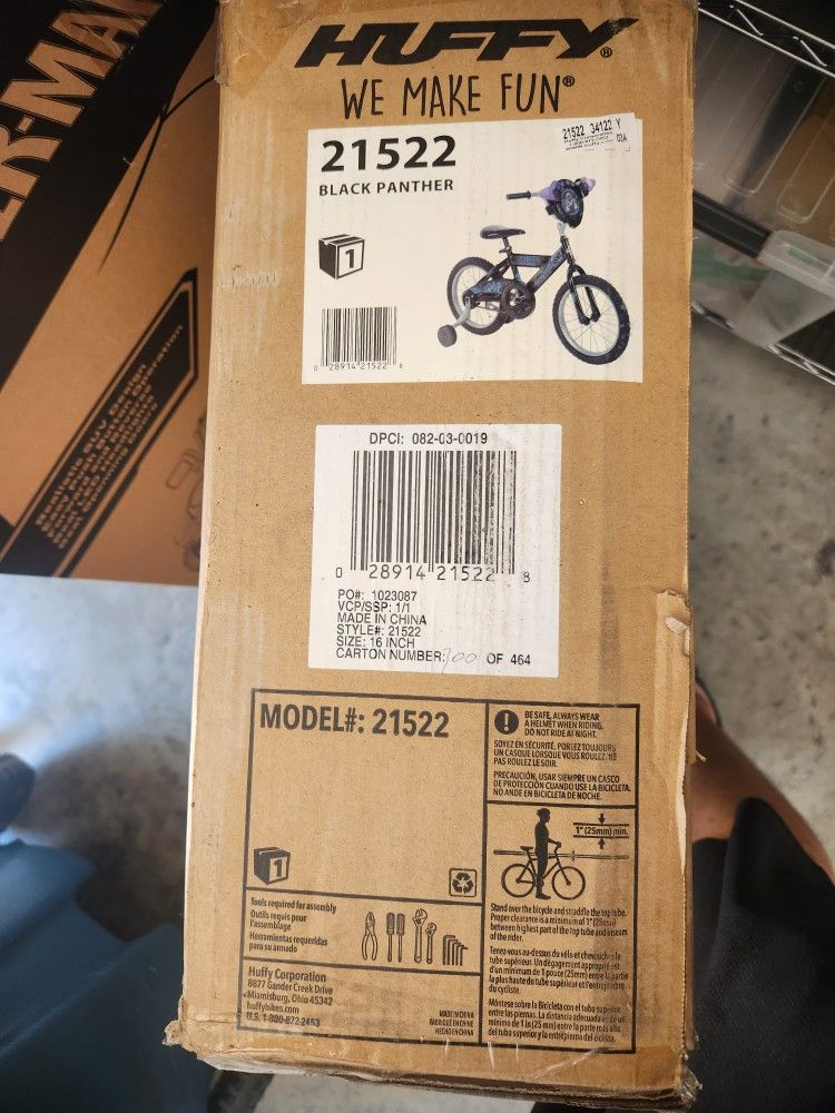 16in Black Panther Kids Bike New