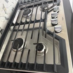 Whirlpool 30” Gas Cooktop -Stainless Steel
