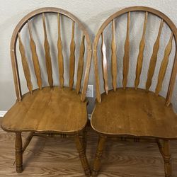 Wooden Dinning Chairs (set Of 2)