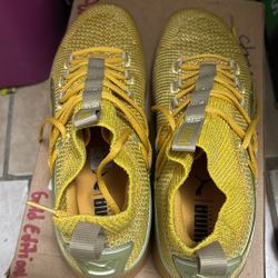 Never Worn Gold Puma Basketball Shoes
