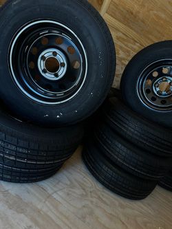 Fresh 205/75R15 Tire with 5-Lug Steel Wheel