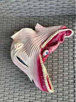 Barbara Mask from Beetlejuice Full-Head Horror Mask Costume Latex, Jaw Extension, Limited Vision Eye