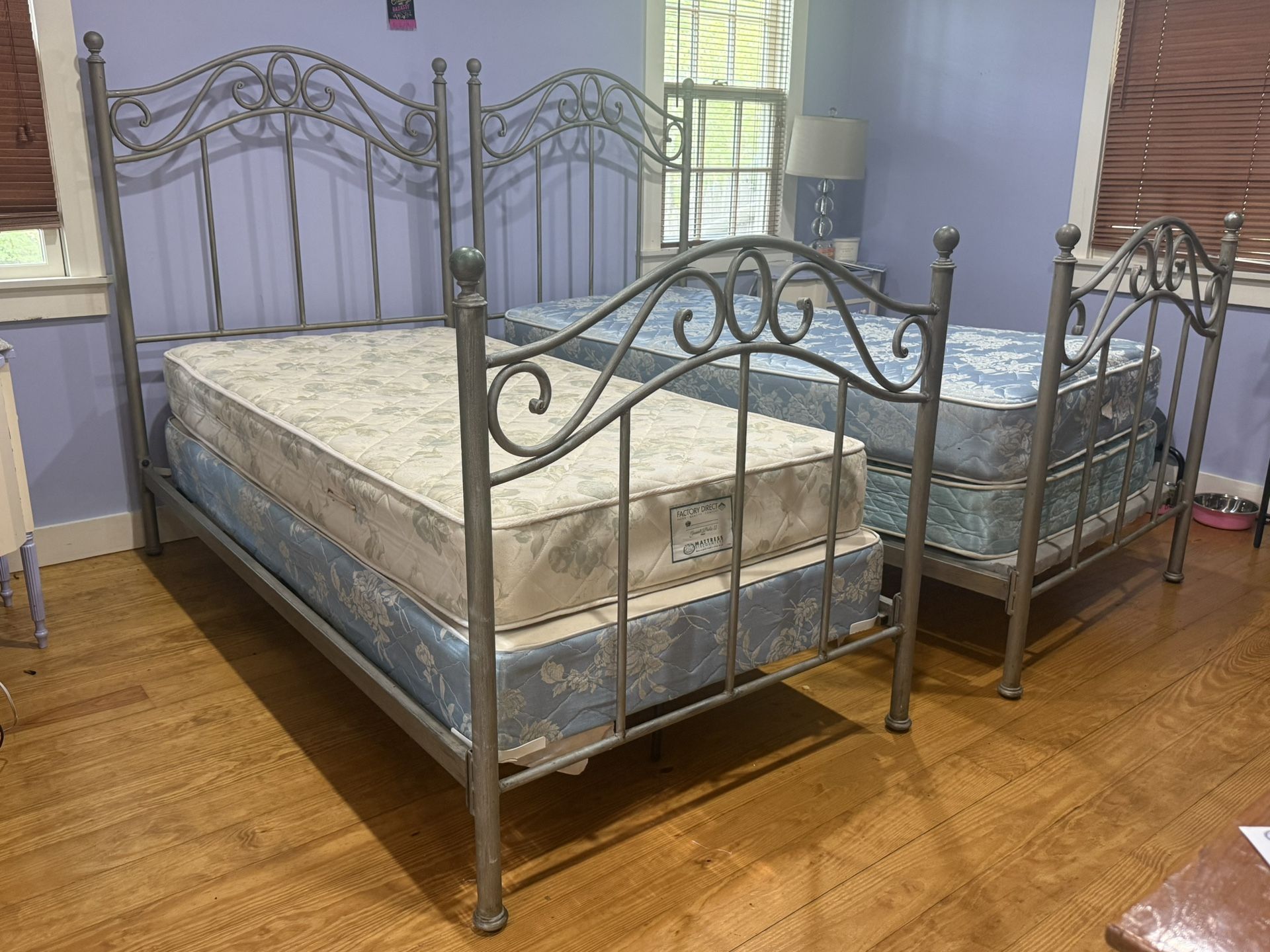 2 Antique Iron Twin Bed Frames – Cape Cod