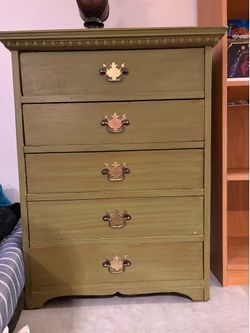 small green vintage dresser