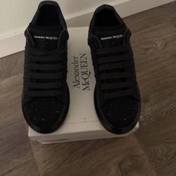 Alexander McQueen Black Crystal Rhinestone 
