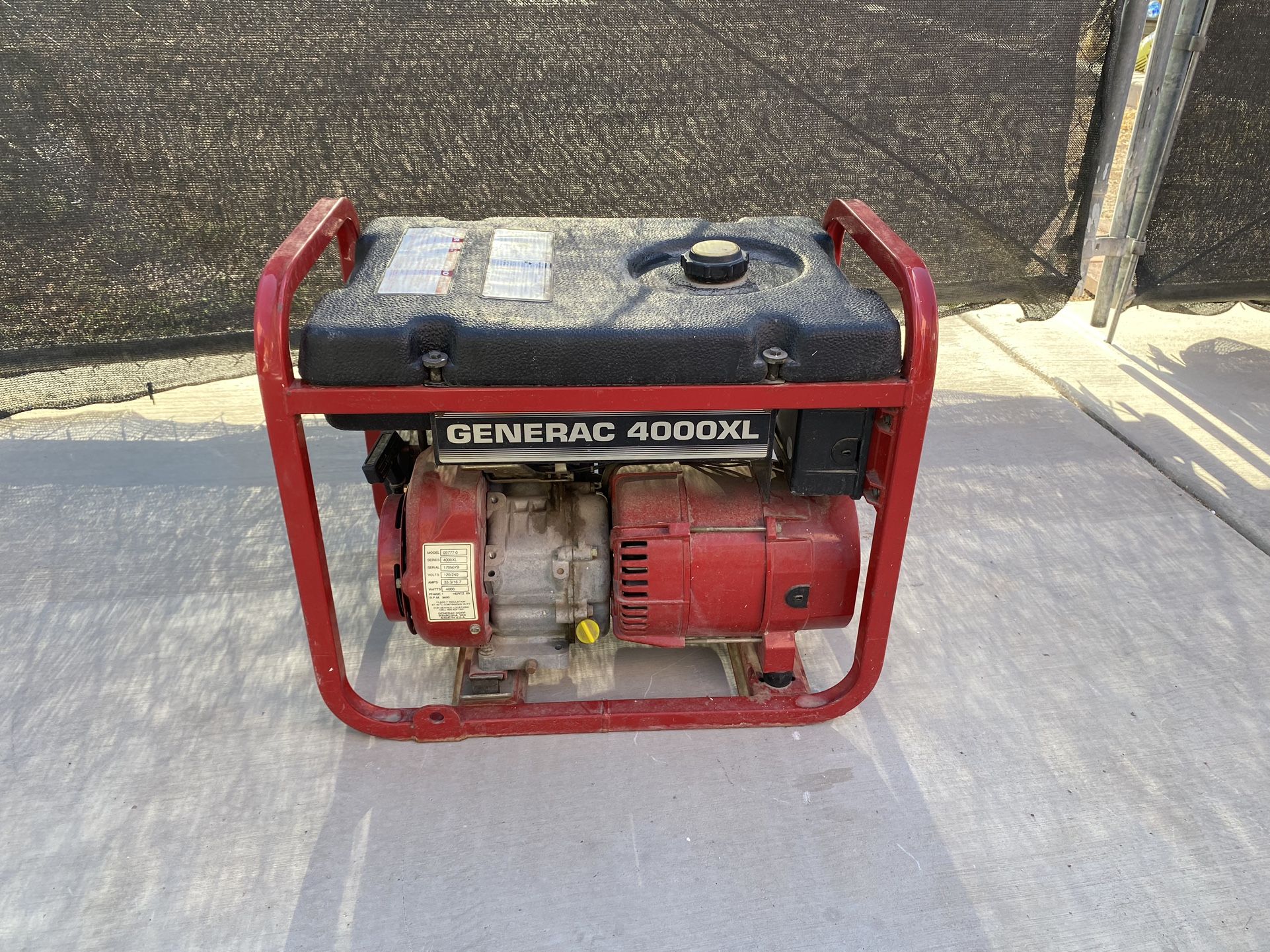 Generac 4000XL Generator 4000W Gasoline