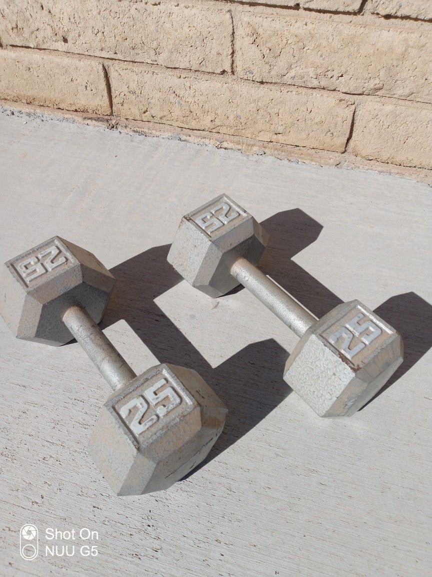 Pair 25 lb Dumbbell Weights