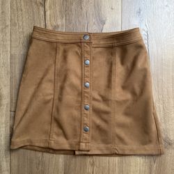 Light Brown Suede Skirt