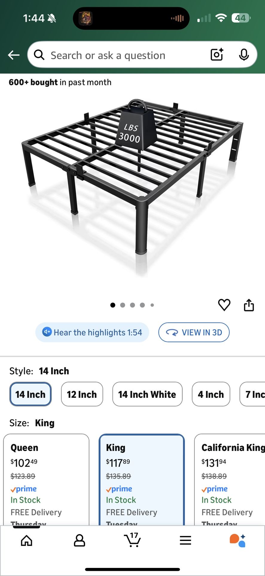 King Size Bed Frame  