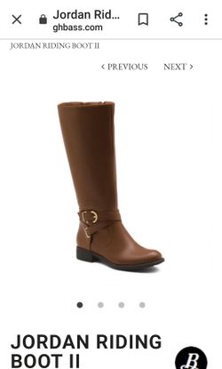 New in Box Jordan Riding Boots - Cognac - Sz.7.5 Wide Calf