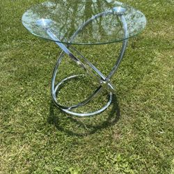 Glass Top Coffee Table And 2 End Tables