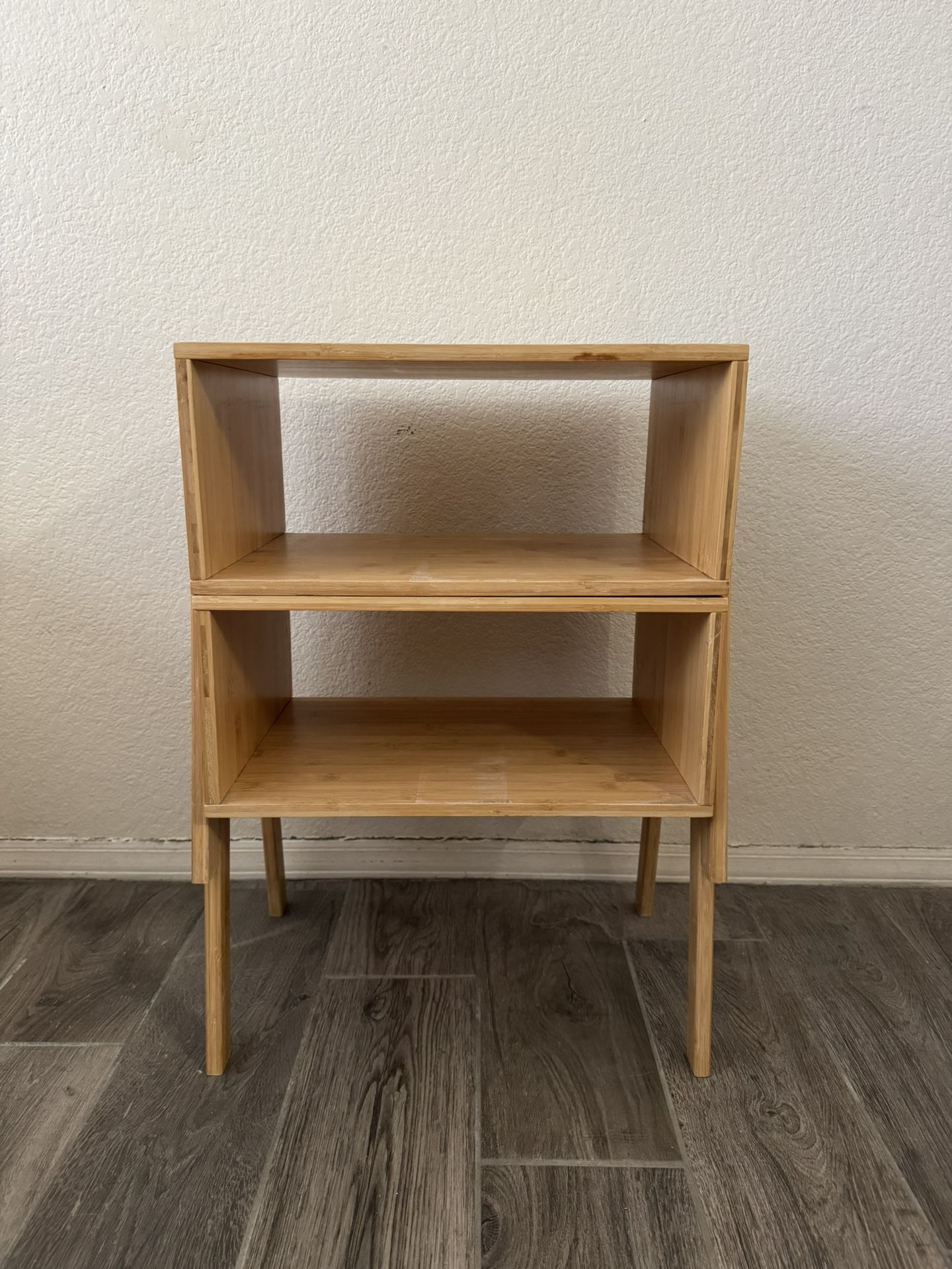 Stackable MCM Bamboo Nightstands