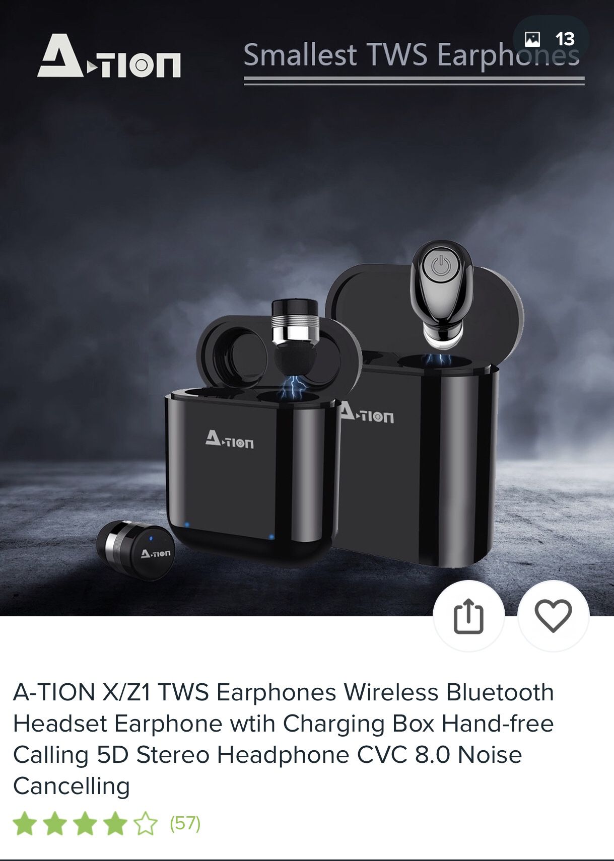 A-TION Bluetooth ear buds smallest you can buy