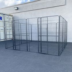 (Brand New) $360 Dog 16-Panel Playpen, 10x10x5ft Tall Heavy Duty Pet Exercise Fence Crate Kennel Gate