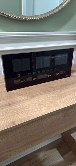 Digital LED clock with date and temp
