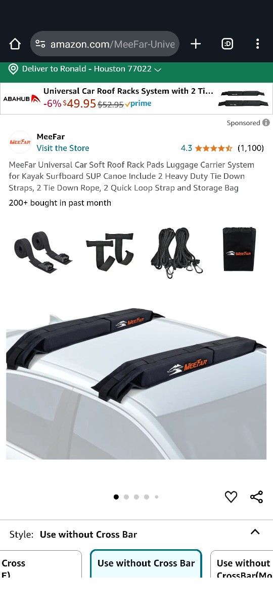 Roof Rack Pads For Surfboard Kayak 