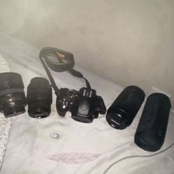 Nikon D3200 DSLR Bundle - 3 Lenses + JBL Speakers