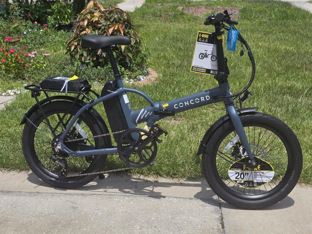 New Concord 20" Folding Bike 36V Class 2 Electric Bike