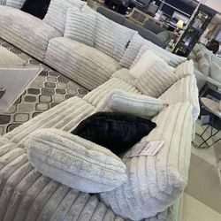 Embrace Ivory Huge Modular Soft Touch Cloud Sectional Sofa /P