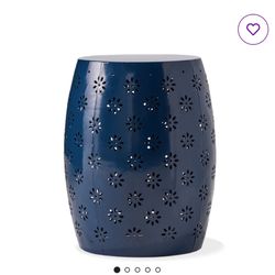 Blue Metal Indoor/Outdoor Side Table