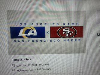 Rams Vs 49ers Section 313 Row 13 Aisle Seats