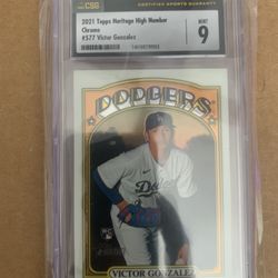 2021 Tops Heritage High Number Chrome #557 Victor Gonzales CSG 9