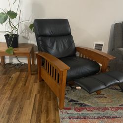 Black leather chair