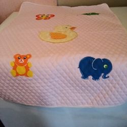 Baby Pink Blanket 26 1/2 X 36 1/2  25.00 No Low Ballers Home Made 