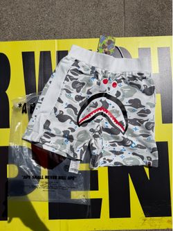 White bape shorts