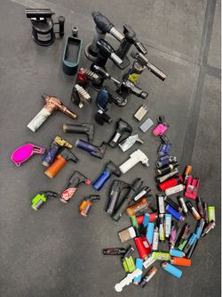 50+ Torch Lighters & Refillable Butane Lighters Bundle – Mixed Brands & Styles