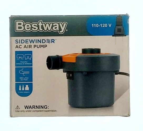Bestway AC Air Pump NEW 110-120V Sidewinder Inflate/Deflate {E0049}