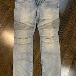 Express Men Skinny Ribbed Panel Jeans 