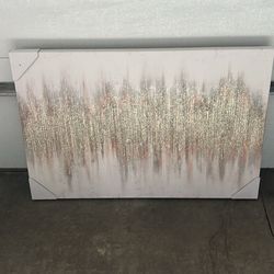 Abstract Glitter Canvas Wall Art – 35” x 24”