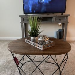 Wood coffee table