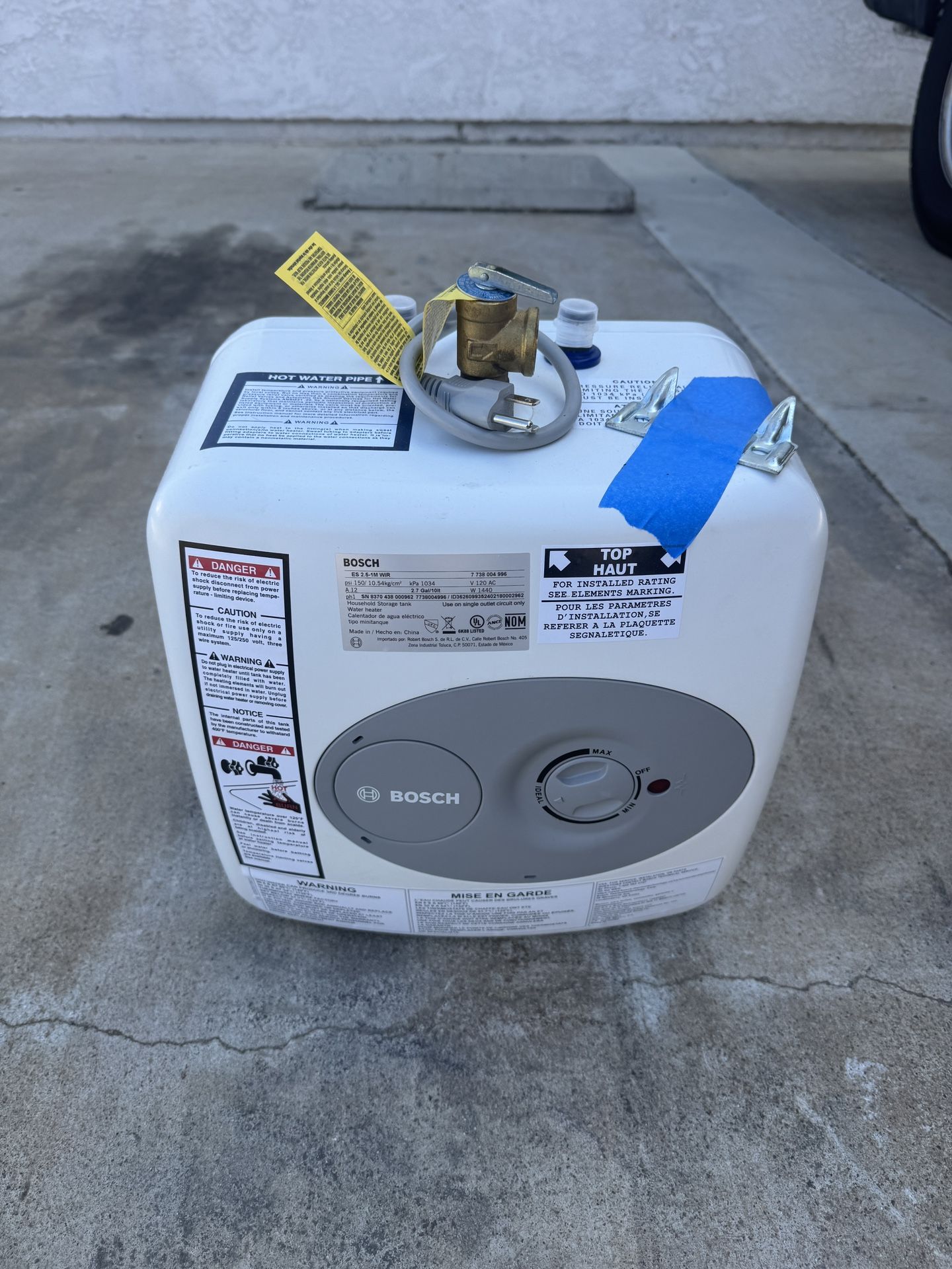 Bosch 2.7 Gallon Hot Water Heater