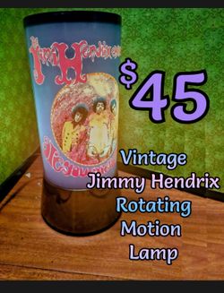Vintage Jimi Hendrix "Are You Experienced?" Psychedelic Motion Lamp - Very Collectible Rock-and-Roll Memorabilia