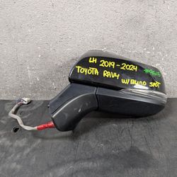 2019-2020-2021-2022-2023-2024 TOYOTA RAV4 LEFT MIRROR w/BLIND SPOT OEM USED #9615